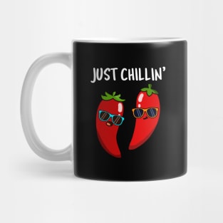 Just Chillin Cute Red Hot Chili Pun Mug